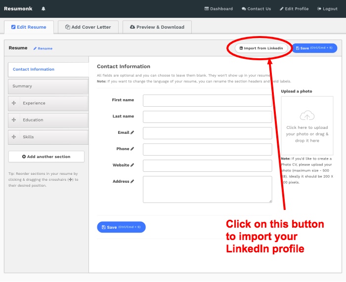 can you download linkedin profile to pdf