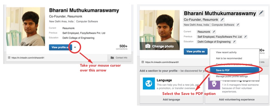 Linkedin profile vs resume