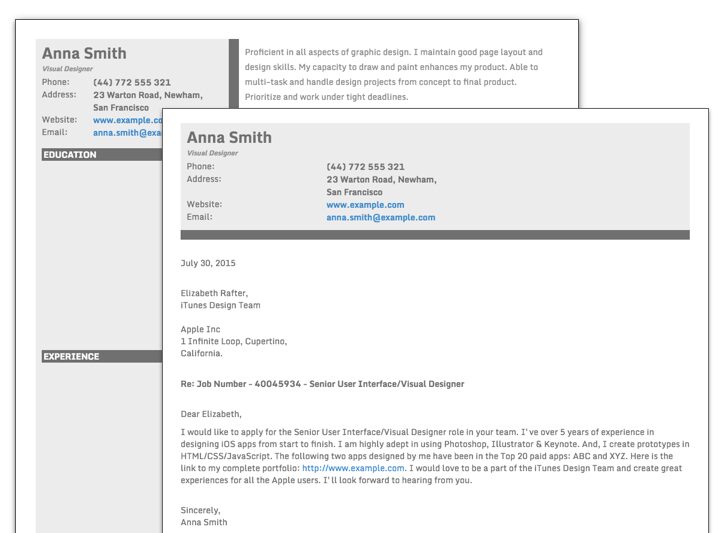 Cover letter template: Concrete