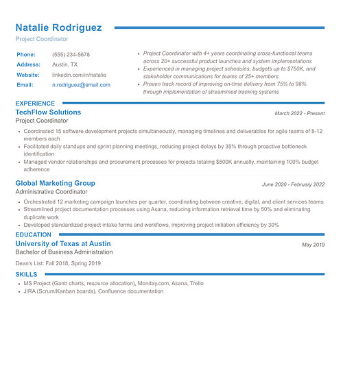 Resume template and format: Collegium