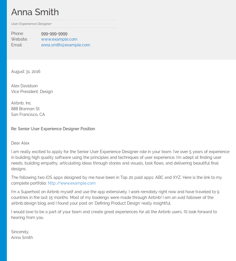 Designer Cover Letter Examples Top Photos Popular