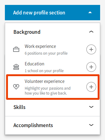 add-volunteer-experience-linkedin