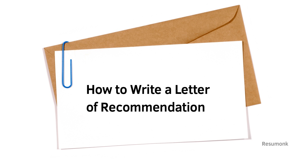 A Letter Of Recommendation from www.resumonk.com