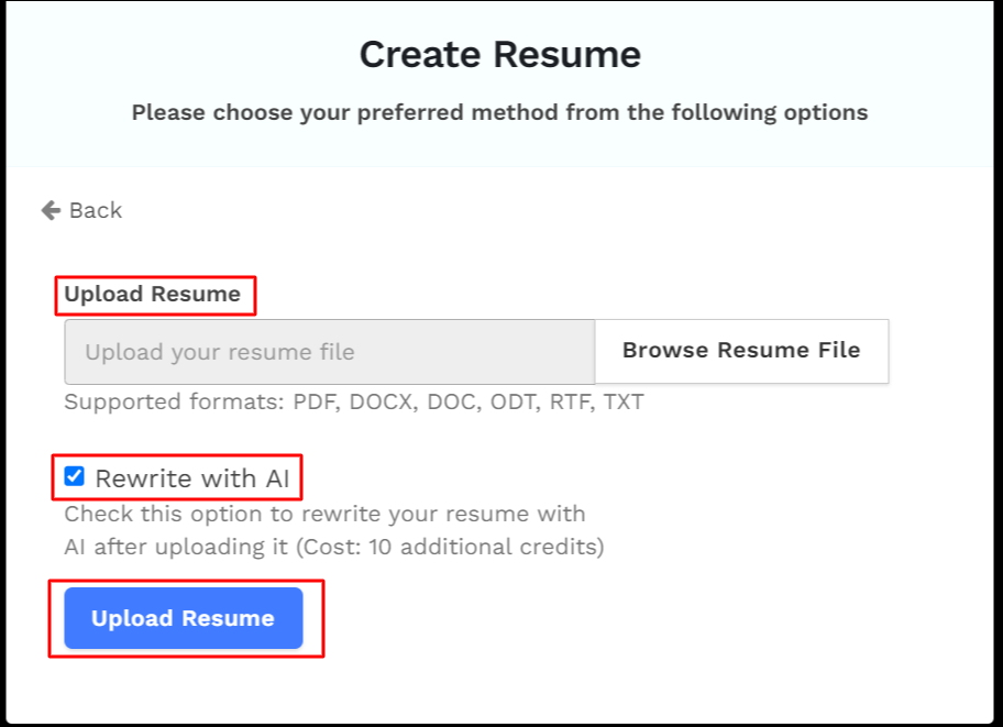 how to build a resume step by step for free